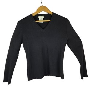 Nomi Ribbed Cotton V neck sweater size Xl